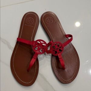Tory Burch Red and Brown Sandals
